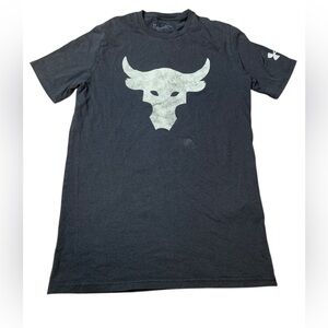 Under Armour Project Rock Brahma Bull Graphic Tee - Charcoal Grey - Small